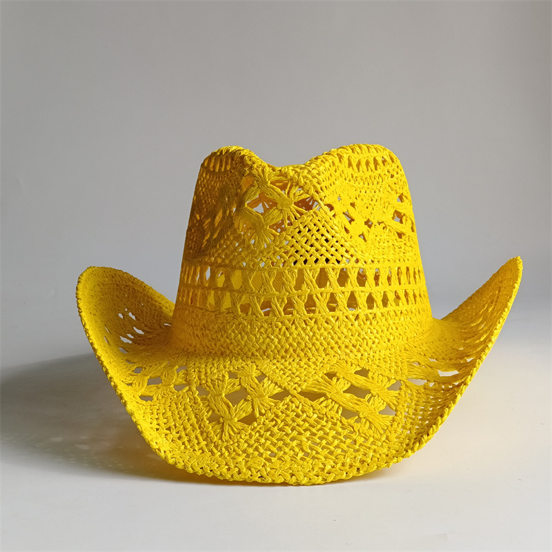 Chapéus femininos chapéu de co - Cowboy Hat Straw avaliação e preço